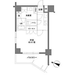 JR山手線 大塚駅 徒歩4分の賃貸マンション 9階1Kの間取り