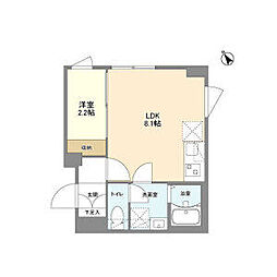 西武池袋線 東長崎駅 徒歩4分の賃貸マンション 5階1LDKの間取り