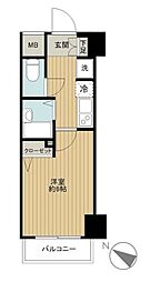 東京メトロ丸ノ内線 池袋駅 徒歩13分の賃貸マンション 2階1Kの間取り