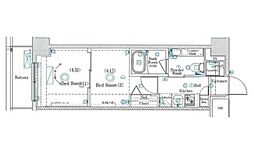 都営三田線 板橋本町駅 徒歩5分の賃貸マンション 2階2Kの間取り