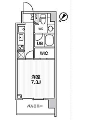 JR山手線 大塚駅 徒歩5分の賃貸マンション 8階1Kの間取り