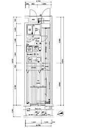 JR山手線 田端駅 徒歩8分の賃貸マンション 7階1Kの間取り