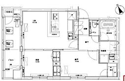 JR山手線 大塚駅 徒歩6分の賃貸マンション 4階2LDKの間取り