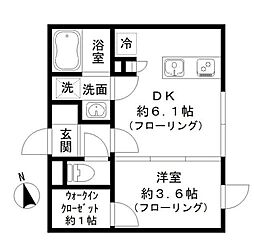 東京メトロ南北線 本駒込駅 徒歩2分の賃貸マンション 3階1DKの間取り