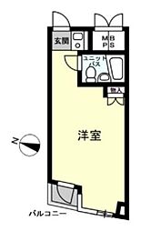 東京メトロ丸ノ内線 池袋駅 徒歩5分の賃貸マンション 3階ワンルームの間取り