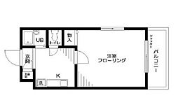 都営大江戸線 練馬春日町駅 徒歩5分の賃貸マンション 1階1Kの間取り