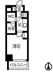 都営三田線 板橋本町駅 徒歩5分の賃貸マンション 3階1Kの間取り