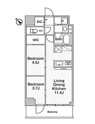 JR山手線 巣鴨駅 徒歩3分の賃貸マンション 3階2LDKの間取り