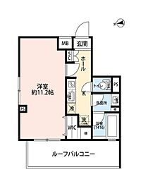 東京メトロ副都心線 小竹向原駅 徒歩4分の賃貸マンション 5階1Kの間取り