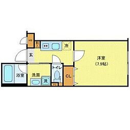 西武新宿線 上石神井駅 徒歩4分の賃貸マンション 1階1Kの間取り