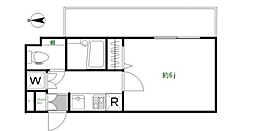 都営三田線 板橋本町駅 徒歩5分の賃貸マンション 2階1Kの間取り