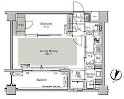 都営三田線 西巣鴨駅 徒歩9分の賃貸マンション 地下1階1LDKの間取り