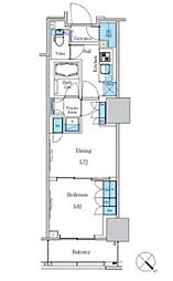 都営三田線 西巣鴨駅 徒歩6分の賃貸マンション 5階2LDKの間取り
