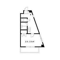 西武池袋線 椎名町駅 徒歩3分の賃貸マンション 2階1Kの間取り