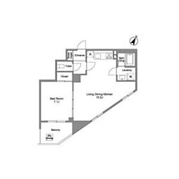BPRレジデンス練馬富士見台 1LDKの間取図画像