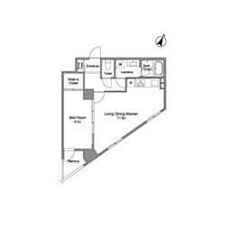 BPRレジデンス練馬富士見台 1LDKの間取図画像