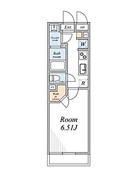 都営大江戸線 新江古田駅 徒歩7分の賃貸マンション 1階1Kの間取り