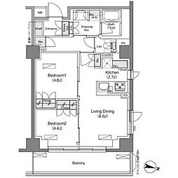 ソライエアイル練馬北町 2LDKの間取図画像