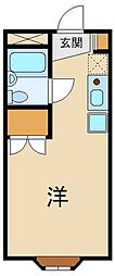 新堀マンション 3階ワンルームの間取り