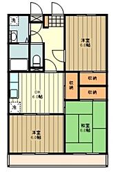 サンリーブ秋川 3DKの間取図画像