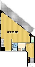 武蔵野ヒルズ 4階1Kの間取り