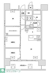JR中央線 八王子駅 徒歩9分の賃貸マンション 10階3LDKの間取り