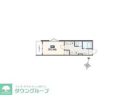 クラブレジデンス東青梅 201 2階1Kの間取り