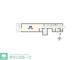 クラブレジデンス東青梅 204 2階1Kの間取り