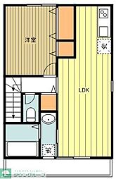 エスポワール一番町 2階1LDKの間取り