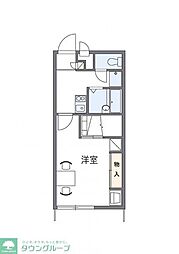 レオパレスアヴニールＡ 1階1Kの間取り