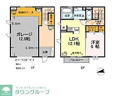 ウィステリア榎　GR/MN　GR 1階1LDKの間取り