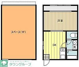 賃貸ストレージハウス 203 2階1DKの間取り