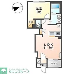 La Recolte (ラ レコルト) 1階1LDKの間取り