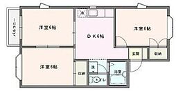 エレガントハイツ 2階3DKの間取り
