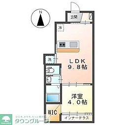 SUN RHYTHM(サンリズム) 1階1LDKの間取り