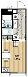 レオパレスグルワール 1Kの間取図画像