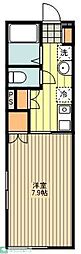 コモド飯能本町 1Kの間取図画像