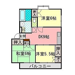 間取図画像 3DK
