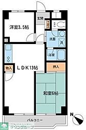入間市駅前ビル 2LDKの間取図画像