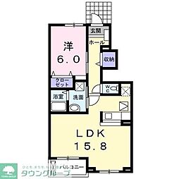 サンパティークアビテ1 1LDKの間取図画像