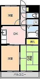 サンライフ河辺 3DKの間取図画像