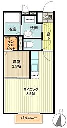 セントラルコート 1LDKの間取図画像