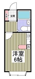 ベルピア飯能2 ワンルームの間取図画像