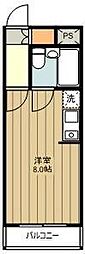 出浦マンション ワンルームの間取図画像