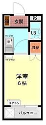 ドミトリー山根 1Kの間取図画像