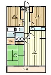 リムエール 3LDKの間取図画像