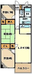 ルッソ渡辺 3LDKの間取図画像