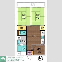 福生大東マンション 3DKの間取図画像