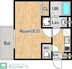 ジーメゾン青梅末広 1Kの間取図画像