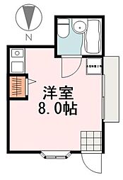 ラポート ワンルームの間取図画像